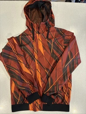 Chaqueta cortavientos Fox Racing mediana cremallera completa roja naranja negra excelente Foto 1 de 4