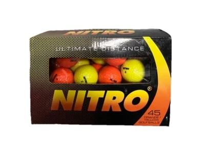 Pelotas de golf Ultimate Distance NITRO 45 naranja amarillo nuevas en caja Foto 1 de 4