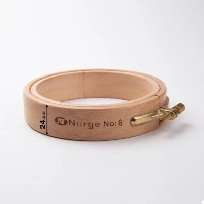 Nurge Wooden Hoops With A Screw, Rim Height 24mm, Diameter 250mm Hand Embroidery - Image 1 of 3