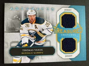 2013-14 Upper Deck Artifacts Treasured Swatches Jersey Thomas Vanek AUSTRIA - Picture 1 of 2