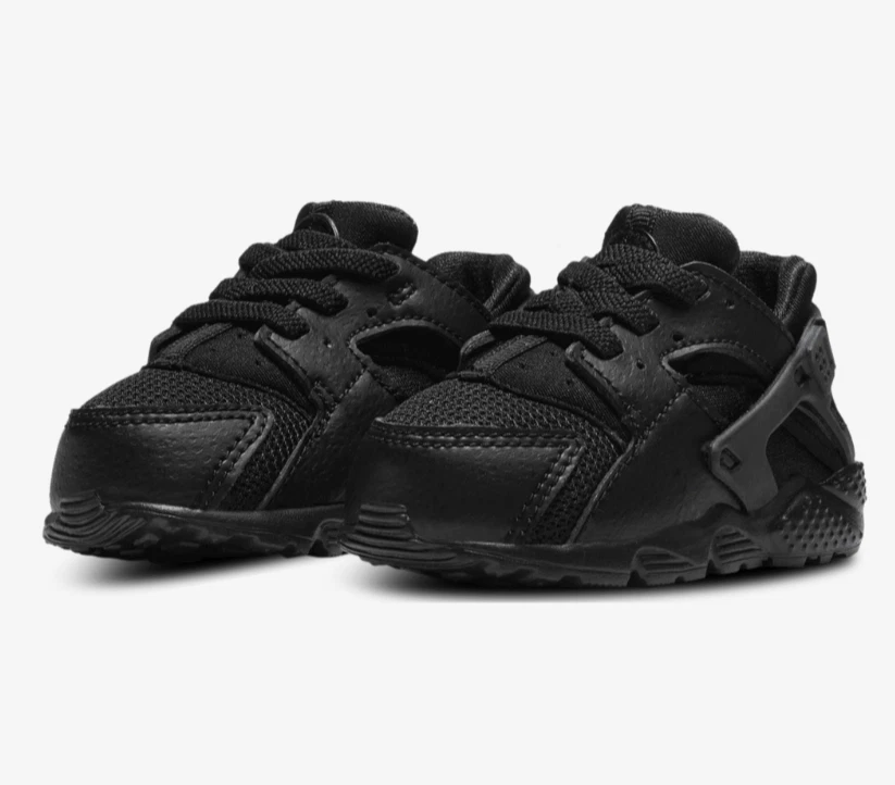 Nike Huarache Run Toddler Triple Black Sneaker Size 7c