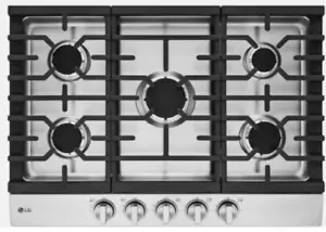 LG 30 Inch 5-Burners Stainless Steel Gas Cooktop - Picture 1 of 9