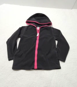 Carter's Girl Hoodie with Pockets, color Black with pink zipper size 5 - Picture 1 of 10