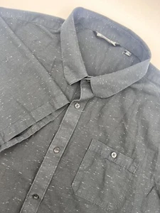 Travis Mathew Shirt Mens XXL Black W/White Spots Short Sleeve Pocket Button Up - Picture 1 of 11