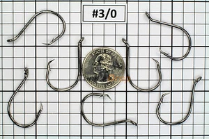 100 #3/0 Offset Octopus Circle Fishing Hooks 2X Strong Chemically Sharpened USA! - Picture 1 of 5