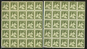 1965 #443a & #443q(TAGGED W2B) 3¢ CHRISTMAS ISSUE MINI PANE of 25 F-VFNH - Picture 1 of 3