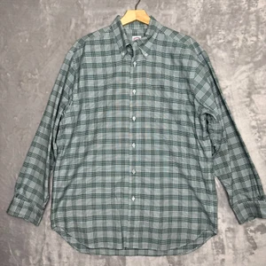 Brooks Brothers Madison Hemd Herren Large grün weiß kariert Supima Baumwolle USA - Bild 1 von 10