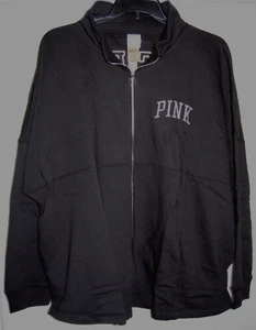 Victoria's Secret Sexy PINK Fleece Oversized Zip-Up Sweatshirt Jacket Large NWT - Picture 1 of 5