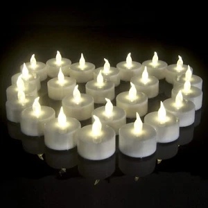 Flameless Led Tea Light Candles 24 Pack Battery Powered Fake Candlesbatteries I - Picture 1 of 7