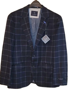 Abrigo deportivo a cuadros de mezcla de lana TailorByrd para hombre, talla: 38S, 40S, 42S, #410, - Imagen 1 de 13