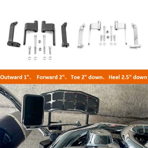 1" Outward 2" Forward Driver Floorboard Relocations For Harley Road Glide 09-25 - Picture 1 of 13