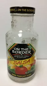 Parrilla de salsa mexicana y frasco de salsa de cantina en la frontera vacío 47 oz ¡Usado en excelente condición! - Imagen 1 de 8