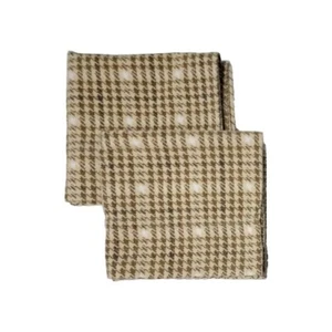 Set Of 2 Brown & Tan Plaid Flannel PillowCases Standard/ Queen 19.5 X 30 - Picture 1 of 7