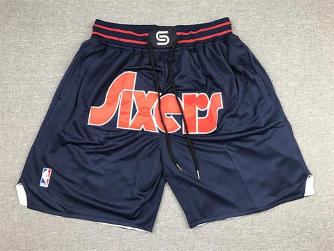 Philadelphia 76ers Summer City Basketball Shorts Stitched Team Style M-XL - New Cover