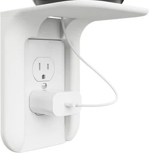 Outlet Shelf Wall Holder Bathroom Wall Shelf up to 10lbs White - Picture 1 of 5