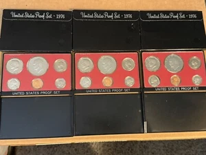 (3) 1976-S Bicentennial U.S. Mint Proof Sets - 18 High Grade Cameo Coins shown - Picture 1 of 11