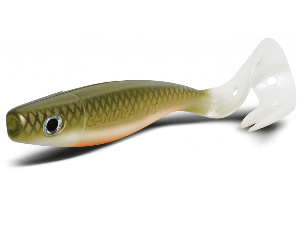 Delalande Sandra 7cm 3pcs Gummiköder Gummifish Hecht Barsch FARBEN  - Bild 1 von 1