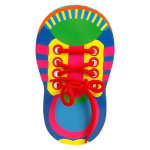 Shoelace Toy Fine Motor Skill Toy Learn To Tie Shoe For Kid Shoelace - Picture 1 of 12