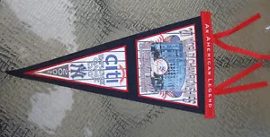 NEW YORK YANKEES centennial 27 World championships Felt Pennant 2002 STADIUM - Picture 1 of 9