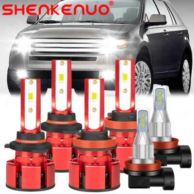 Kit de faros LED alto/bajo para Ford EDGE 2007-2010 6X Combo 6000K + bombillas antiniebla Foto 1 de 4