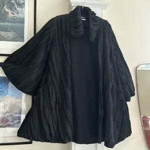 Abrigo Arty negro de gran tamaño de Miss Von Döring talla única - Imagen 1 de 8