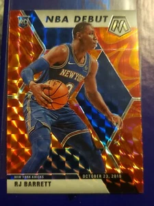 RJ Barrett 2019-20 Panini Mosaic Rookie Debut Orange Reactive Prizm #270 Knicks - Picture 1 of 10