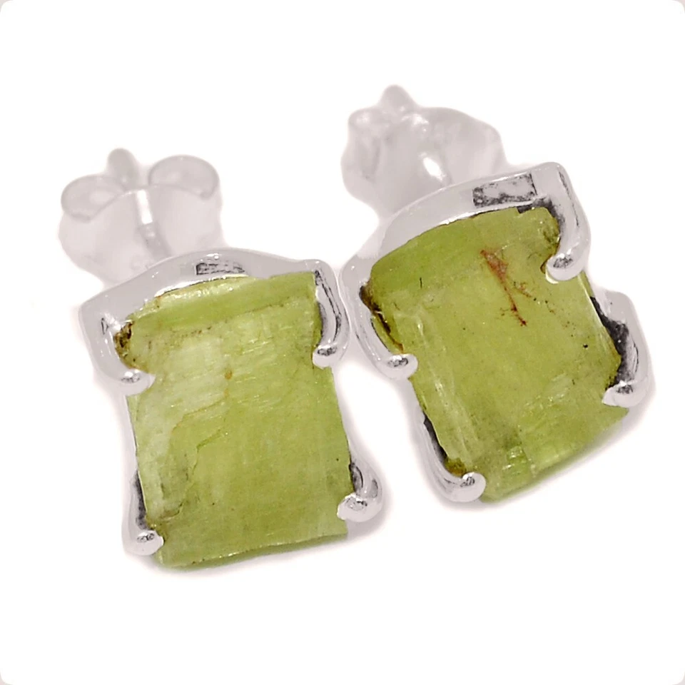 Pendientes de plata 925 de cianita verde menta natural - India CE50467 Foto 1 de 1