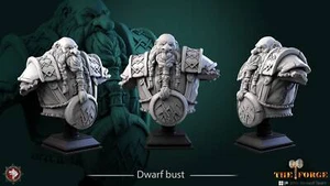 Dwarf - The Forge - Bust | DnD Miniatures | Tabletop Gaming Miniature | - Picture 1 of 1
