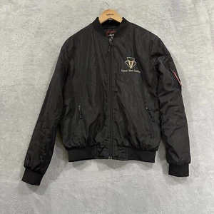 Maximos by R&B USA Full Zip Windbreaker Bomber Jacket Men Medium Black - Picture 1 of 9