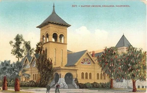 c.1910 Baptist Church Redlands CA Postkarte - Bild 1 von 2