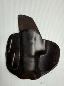 Rob Leahy Maker Simply Rugged Revolver Leather Holster 14 G19 Brown Used Clean! - Picture 1 of 12