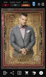 Corey Graves - Red Base Motion Iconic - Topps Slam WWE Parchment 25 - Picture 1 of 1