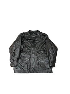 Leather Jacket men Large Marc Studio Black - Picture 1 of 4