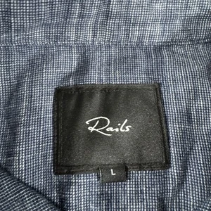 Camisa Rails Para Hombre Azul Cambray Grande Algodón Bolsillo Abotonable - Imagen 1 de 6