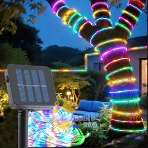 Tubo De Luces Solares Navidad Luces LED Xmas De Navidad Para Exteriores Regalo - Picture 1 of 44