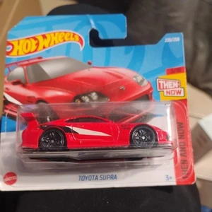 2022 Hot Wheels SHORT CARD HW THEN AND NOW TOYOTA SUPRA A80 RED 5/10 220/250 - Picture 1 of 2