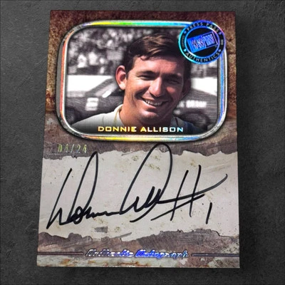 Donnie Allison #1 HOFer PACK PULLED signed card 2010 PRESS PASS LEGENDS #04/24 - Image 1 of 2