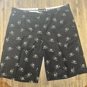 Tattoo Golf PERFORMANCE Sz 38 Men's GOLF Skull Shorts Black NWOT - Picture 1 of 6
