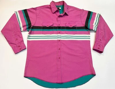 Vintage Wrangler Brushpopper Western Cowboy Aztec Shirt Mens 17x35 USA Thick - Image 1 of 4