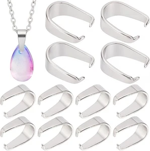240 Pcs Stainless Steel Snap Bail Hook Pinch Clip Necklace Clasps for Jewelry - Picture 1 of 5