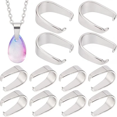 240 Pcs Stainless Steel Snap Bail Hook Pinch Clip Necklace Clasps for Jewelry - Image 1 of 4