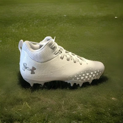 Under Armour Kids' Spotlight Select 3 MC Football Cleats Sz 4.5Y White New Other - Image 1 of 4