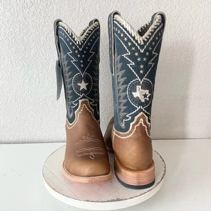 Lane Rodeo Houston Herren Cowboystiefel Größe 13B Braun Leder Western Stumpfe Spitze - Bild 1 von 11