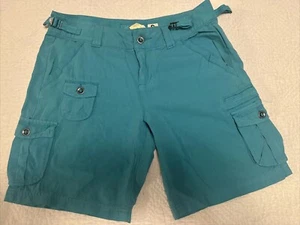 Vintage Da Nang Cargo Shorts Women’s S Turquoise Blue Surplus Indo Chine - Picture 1 of 20