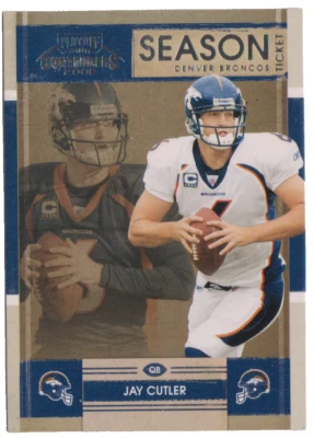 Jay Cutler Denver Broncos QB 20088 Contenders Season Ticket Card 32  Near-Mint - Image 1 of 3