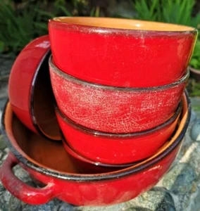 1 Pentola + 5 tegami Terracotta Rosso - Foto 1 di 1
