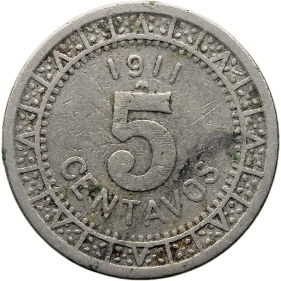 Moneda de 5 centavos México 1911 (MO3597-) Foto 1 de 2