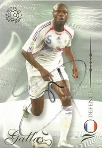 WILLIAM GALLAS SIGNED FRANCE 2007 FUTERA WORLD FOOTBALL TRADING CARD+COA - Picture 1 of 1