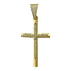Pendentif croix en or 14 carats - caution de 5 mm, 4,08 grammes.