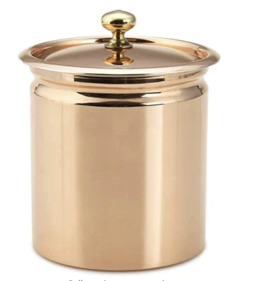 Original 4” KUPRUM French Gourmet Chef Copper Storage Container Pan Pot Can Lid - Image 1 of 4